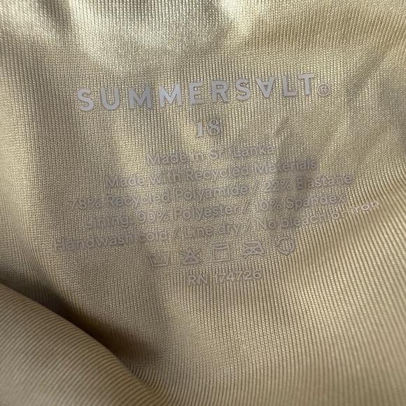 Summersalt Blue and White One Piece Swimsuit summer beach - Picture 3 of 3